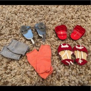 American Girl doll shoes/leg warmers